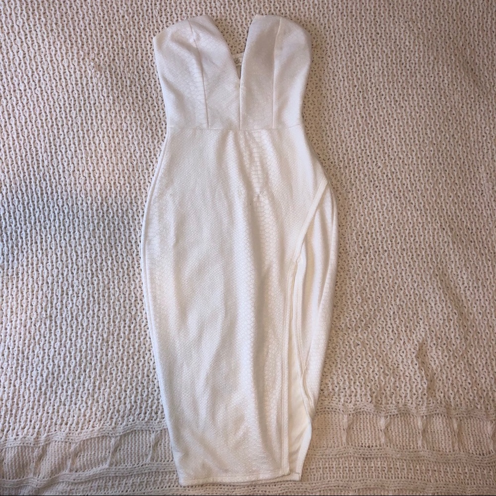 White Snake Skin Dress